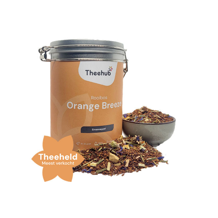 Rooibos thee in blik - Orange Breeze