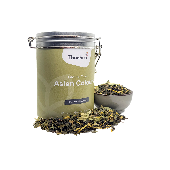 Groene thee in blik - Asian Colours