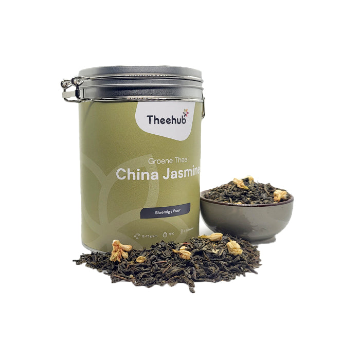 Groene thee in blik - China Jasmin