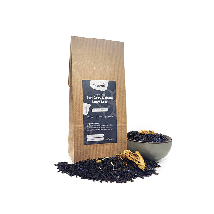 Zwarte Thee - Earl Grey Deluxe Lady Star Navulverpakking (125 gram)